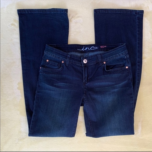INC International Concepts Denim - I.N.C. Boot Leg Curvy Fit Denim Jeans Dark Wash